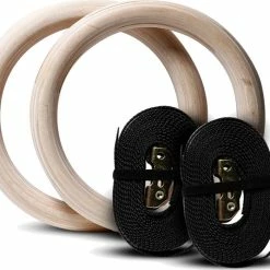 Vendora Κρίκοι ξύλινοι + μονόζυγα πόρτας/τοίχου + λαβές Push Ups + λαβές αλτήρων (ζεύγη)