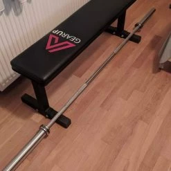 Vendora Ίσιος πάγκος Gear Up + Ολυμπιακή μπάρα (γυναικεία 15kg)